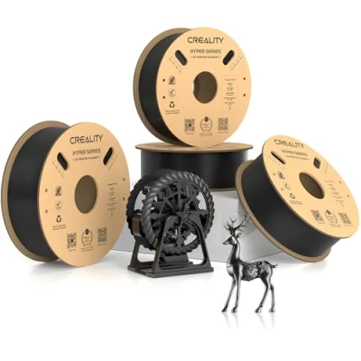 Bild av Creality Hyper PETG filament, svart filament 1,75 mm 4 KG, 3D skrivarfilament mått +/ 0,03 mm, utskrift material för de flesta skrivare