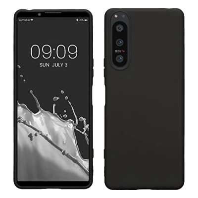 Bild av kwmobile fodral kompatibelt med Sony Xperia 5 IV mjukt smalt skyddande TPU silikonskydd svart