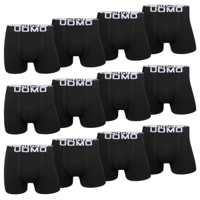 Bild av L&amp;K 8/12 pack herr retroshorts boxershorts för män, bomullsunderkläder med värdepack storlekar M 5XL svart, flerfärgade, bekväm passform utan repande lappar 119, 12 färgset 3, 4XL