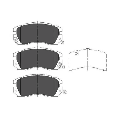 Bild av KAVO PARTS KBP 8013 Jeu de plaquettes frein avec indicateur d&#039;usure SUBARU: Forester I, Impreza II Break, I Berline