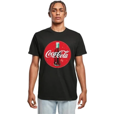 Bild av Merchcode COCA COLA Bottle LOGO TEE Tshirt med print, Storlek: 4XL, Black
