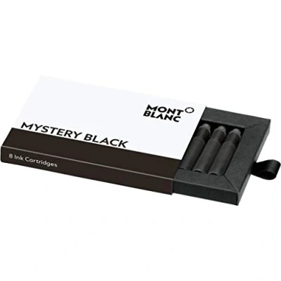 Bild av Montblanc Mystery Black bläckpatroner 105191 högkvalitativt bläck för reservoarpenna mystisk svart 1 låda med 8