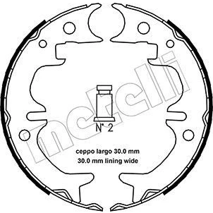 Bild av Bromsbackar, sats, parkeringsbroms METELLI 53 0444