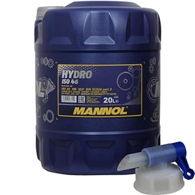 Bild av 20 liter MANNOL HYDRO ISO 46 hydraulisk olja vätska MN2102 inklusive utloppskran