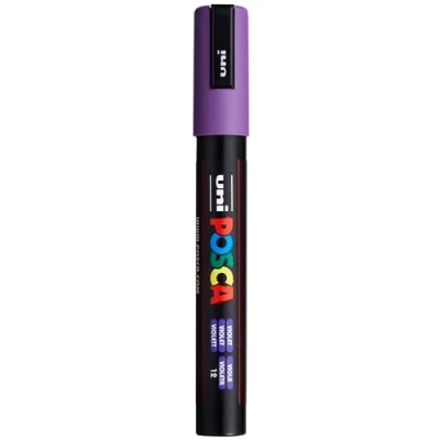 Bild av UNIBALL 11678 Posca PC5M bas gouache luktfri bläck ogenomskinlig alla ytor medium spets konisk
