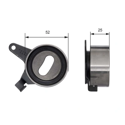 Bild av GATES T41031 Poulie tendeur, courroie crantée Tru Power MAZDA: MX 5 I, 2