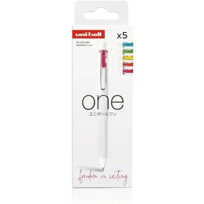 Bild av Uni ball Rollerball bläck gel One 0,7 mm fodral 5 färger NEON