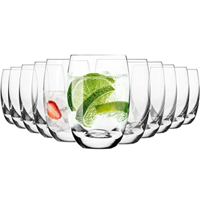 Bild av KROSNO Vatten och Juice Tumbler Dricksglas Set med 12 360 ML Elite samlingen Kristallglas Perfekt för hem, restauranger fester Diskmaskin säker