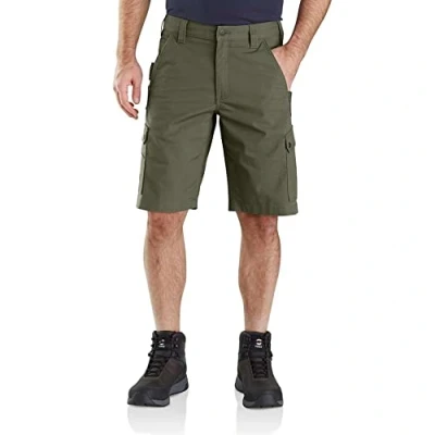 Bild av Carhartt Rugged Flex, avslappnad passform, ripstop, cargo arbetsshorts, Basilika, 33W