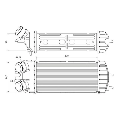 Bild av VALEO 817706 Intercooler Aluminium sans capteur PEUGEOT: Partner I Combispace, Van, CITROËN: Berlingo / First Xsara Picasso