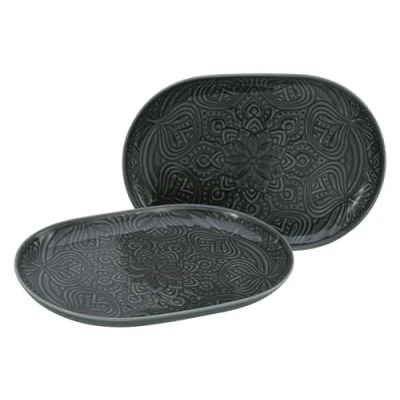 Bild av CreaTable, 21628, serie Orient Mandala, 2 delat porslinsset, porslinsplattor set av porslin, diskmaskins och mikrovågsugnssäker, tillverkad i Europa