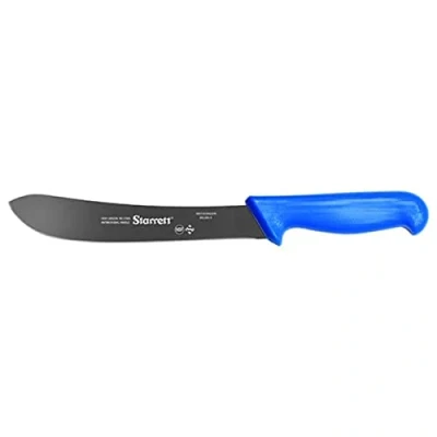 Bild av Starrett Professional Steak Knife BKL606 8 Smal böjd (200 mm) Ultra Razor Sharp Kök Kockkniv Blå Handtag Rostfritt Stål Kött Skärblad