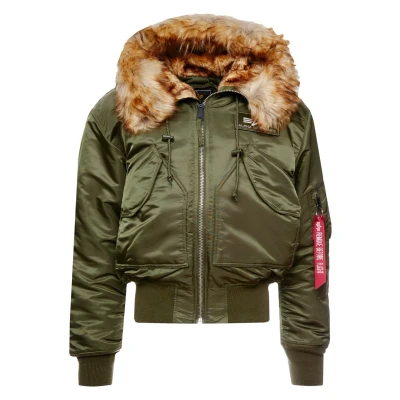 Bild av Alpha Industries 45P Hooded Custom Vinterjacka, Storlek: Medium, Dark green