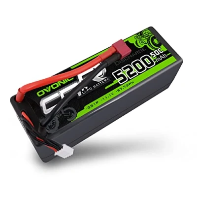 Bild av OVONIC RC Lipo batteri 50C 3S 5200 mAh 11,1 V med Deans anslutning för flygplan helikopter hobby