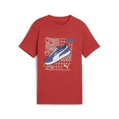 Bild av Puma Graphics TEE Unisex Tshirt med print för barn, Storlek: 164, Red fire