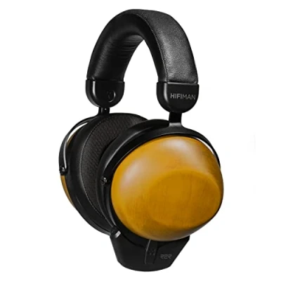 Bild av HIFIMAN HE R10D dynamisk topologi drivrutin nära bakom örat hörlurar för hem, studio och inspelning, trådbunden version