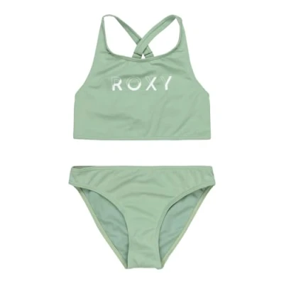 Bild av Roxy Solid Active CROP Bikini för barn, Storlek: 140, Basil