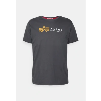 Bild av Alpha Industries Label Tshirt med print, Storlek: Small, Grey black