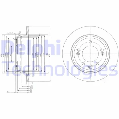 Bild av Bromsskiva DELPHI BG4082C