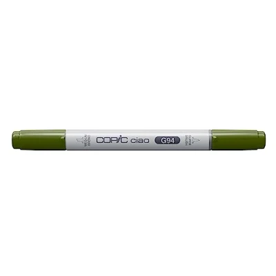 Bild av COPIC Ciao märkpenna typ G 94, grå oliv, mångsidig layoutmärkpenna med en medelbred och penselspets
