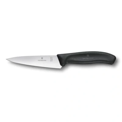 Bild av Victorinox, Swiss Classic, Profi Tranchiermesser, Extra Scharfe Klinge, gerader Schliff, 12 cm, Robuster Kunststoffgriff, Rostfreier Stahl, schwarz