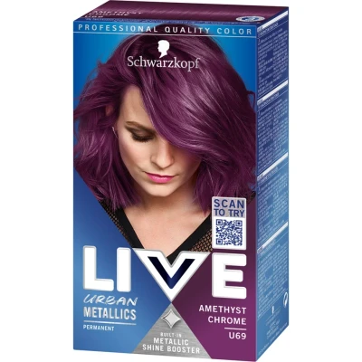 Bild av Schwarzkopf Live Intense Colour Urban Metallics U69 Amethyst Chrome 142 ml