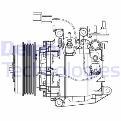 Bild av DELPHI CS20503 compresseur De Climatisation scroll PAG 46 avec huile