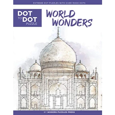 Bild av World Wonders Dot to Puzzle (Extreme Puzzles with over 15000 dots): Extreme Books for Adults Challenges complete and color