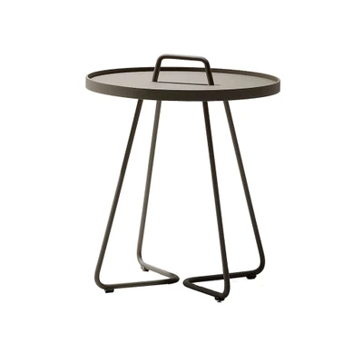 Bild av Cane line On the move side table Sidobord Taupe Large Ø: 52 x H: 60 cm