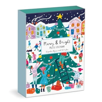 Bild av Louise Cunningham Merry and Bright 12 Days of Christmas Advent Puzzle Calendar