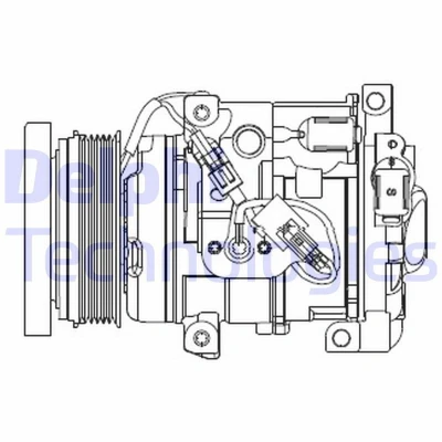 Bild av DELPHI CS20508 compresseur De Climatisation 10ZS20 PAG 46 avec huile