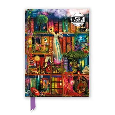 Bild av Aimee Stewart: Treasure Hunt Bookshelves (Foiled Blank Journal): Unser hochwertiges Blankbook mit festem, künstlerisch geprägtem Einband