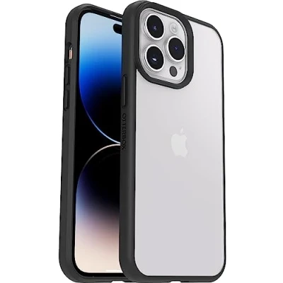 Bild av OtterBox Sleek Series skal för iPhone 14 Pro Max, stöttåligt, fallsäkert, supertunt, skyddande tunt skal, testad till militärstandard, Klar/Svart, Utan retailförpackning
