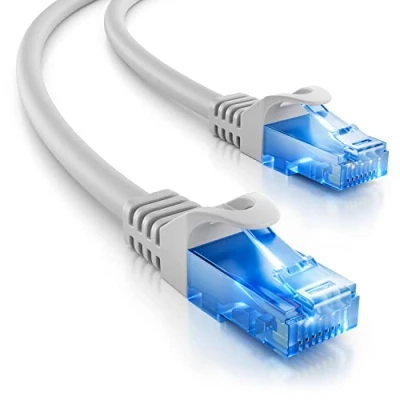 Bild av deleyCON 2m CAT.6 Ethernet Gigabit LAN Nätverkskabel RJ45 CAT6 Kabel Patch Kompatibel med CAT.5 CAT.5e CAT.6a Cat.7 Grå