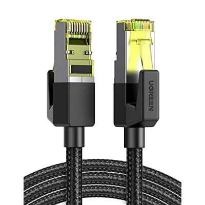 Bild av UGREEN Cat7 RJ45 Ethernet Kabel Nylon 10Gbps 600MHz FTP Kompatibel med Router Modem PS5 Xbox One Switch Smart TV etc. (5M)