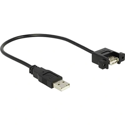 Bild av Delock kabel USB 2.0 typ A kontakt &gt; uttag för installation 0,25 m