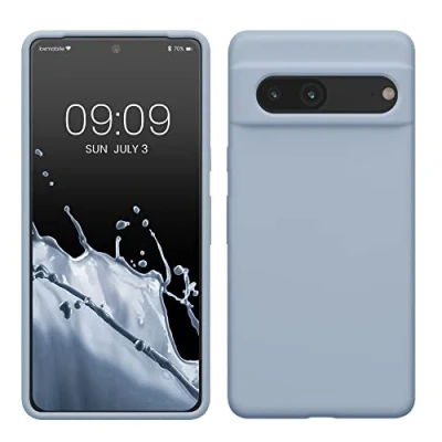 Bild av kwmobile fodral kompatibelt med Google Pixel 7 TPU silikon telefonskydd mjuk finish ljusblå