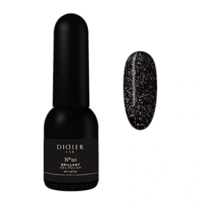 Bild av Didier Lab Gellack Brillant No.10 Professionell manikyr Pedikyr Nagellack med gnistrande platinanyans Ljusreflekterande skimmer Rik pigment för fullständig nageltäckning UV LED lampor