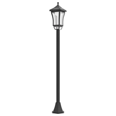 Bild av Outsunny Utomhu solcell för utomhusbruk, LED, klassisk lykta, golvlampa 30 lm, höjd 127 cm, svart