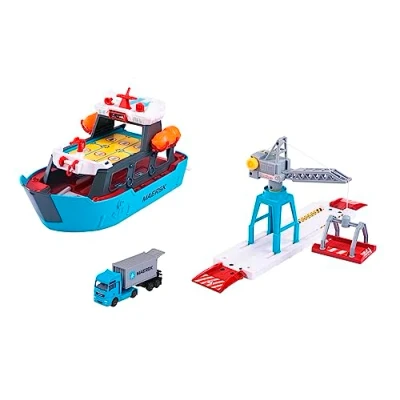 Bild av Majorette 212050039 Creatix Lekset Maersk Fraktfartyg Inkluderar Mearsk med Flytfunktion, Maerskfartygets Längd: 52 cm, Från 3 år
