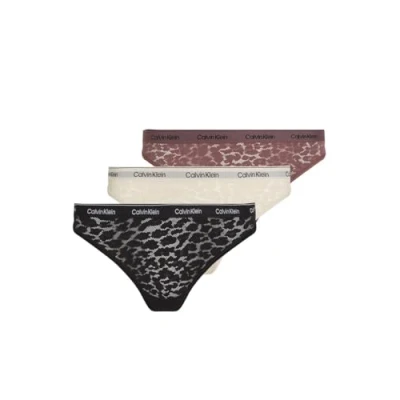 Bild av Calvin Klein Underwear Modern Brazilian 3 PACK String, Storlek: XXL, Black/coccoon/keep sake rose