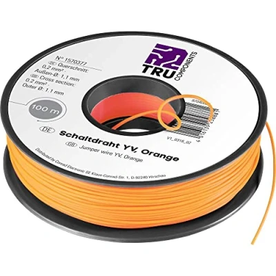 Bild av TRU COMPONENTS 1567895 Kopplingstråd Yv 1 x 0.20 mm² Gul 50 m