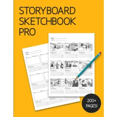 Bild av Storyboard Sketchbook PRO: Professional Preproduction Notebook for Directors, Film students, Animators and Creative Professionals, 8.5x11 inch, 200+ pages, 16:9 frames