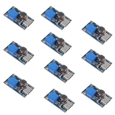 Bild av IHaospace 5 st DC Boost omvandlare steg upp spänningsregulator spänningsstabilisator justerbar strömförsörjning 2 24V till 5V 9V 12V 28V 2A med mikro USB ingång