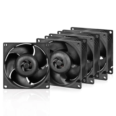Bild av ARCTIC S8038 7K (4 st) Fläkt, 80x80x38 mm, 500 7000 rpm, PWM reglerad, 4 polig kontakt, 12 V DC, svart