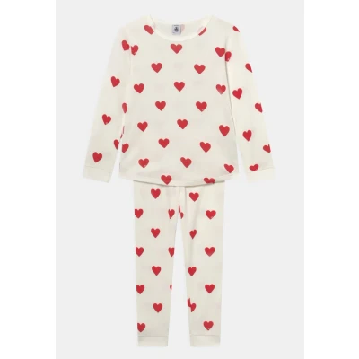 Bild av Petit Bateau Massue Pyjamas för barn, Storlek: 140, Marshmallow/terkuit