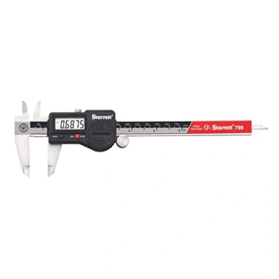 Bild av Starrett 798A 6/150 digital kalliper, rostfritt stål, batteridriven, tum/metrisk, 0 6 tums räckvidd, +/ tum noggrannhet, upplösning, uppfyller DIN 862 specifikationer