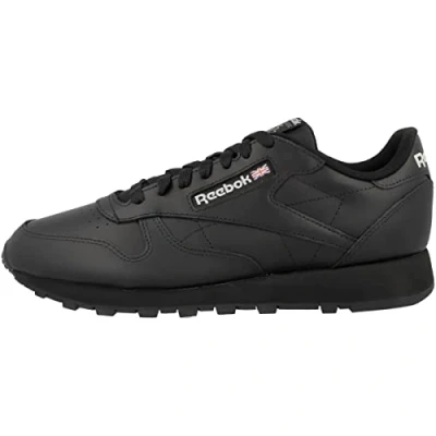 Bild av Reebok Unisex klassiska lädersneakers, Core Black svart ren grå 5, 45 EU
