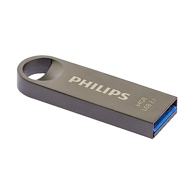 Bild av Philips Moon Edition Ultra Speed 3.1 USB minne 64 GB för PC, bärbar dator, datalagring, läshastighet upp till 180 MB/s, aluminium, nyckelring