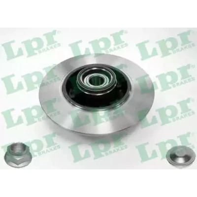 Bild av LPR R1055PCA Disque de frein 260 8 5 plein avec kit roulement roue, bague ABS accessoires RENAULT: SCENIC 3, Clio 4, GRAND 3